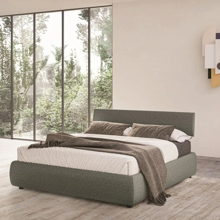 Letto in tessuto imbottito Nicole di Ergogreen