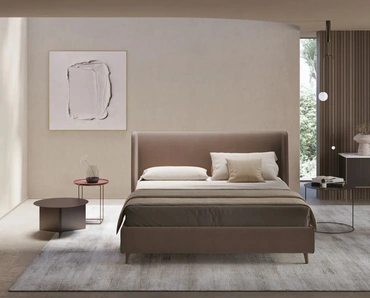 Letto contenitore con testiera imbottita Julia di Ergogreen