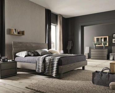 Letto matrimoniale moderno in rovere Kenzo di Alta Corte