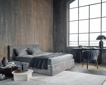 Letto Linea in tessuto di Gervasoni