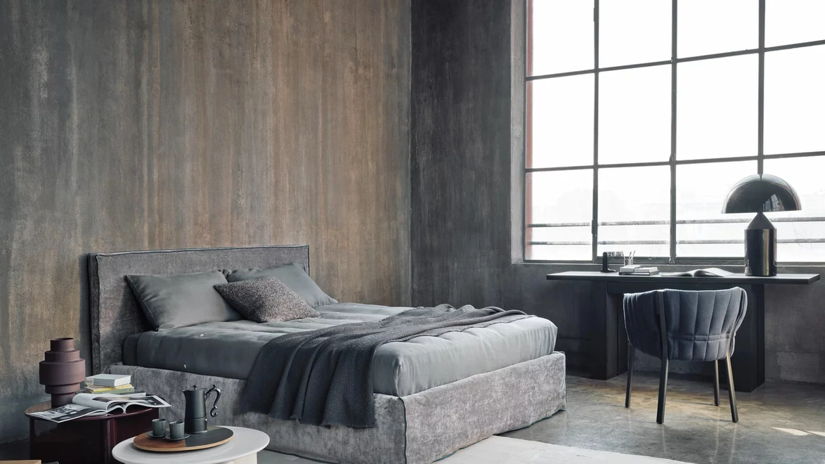 Letto Linea in tessuto di Gervasoni