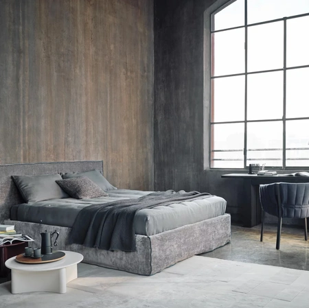 Letto Linea in tessuto di Gervasoni