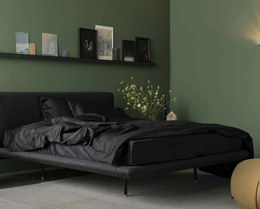 Letto in tessuto con testiera Clapis di Md House
