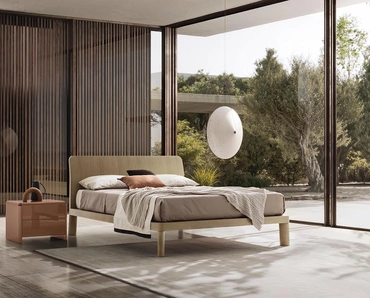 Letto in legno con testiera Paal di Alf Da Frè