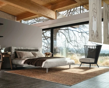 Letto in tessuto Plumeau di Gervasoni