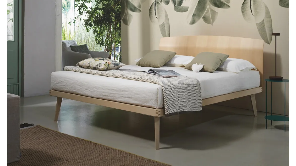 Letto Simplicity Project Idea in legno di faggio di Dorsal