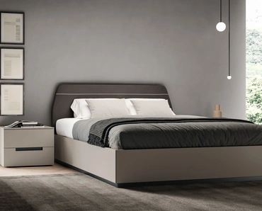 Letto Soft con testiera imbottita di Spagnol Mobili