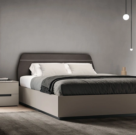 Letto Soft con testiera imbottita di Spagnol Mobili