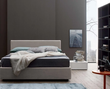 Letto in tessuto New Life di Spagnol Mobili