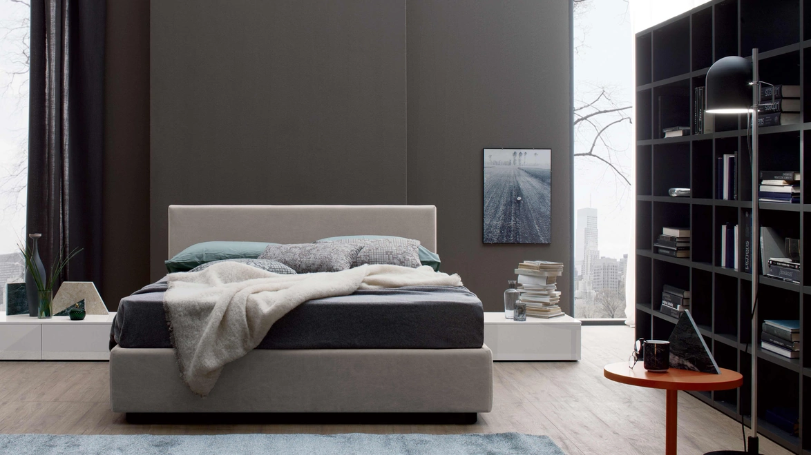 Letto in tessuto New Life di Spagnol Mobili