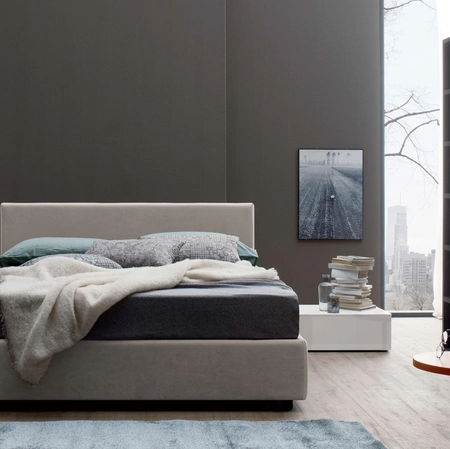 Letto in tessuto New Life di Spagnol Mobili
