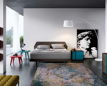 Letto con testiera Prisma di Spagnol Mobili