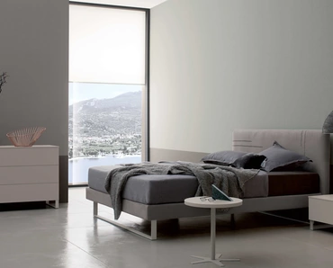 Letto in Nabuk Roger di Spagnol Mobili
