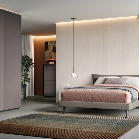 Letto matrimoniale con testiera Step di Spagnol Mobili