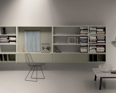Libreria sospesa in laccato opaco All Day 02 di Md House