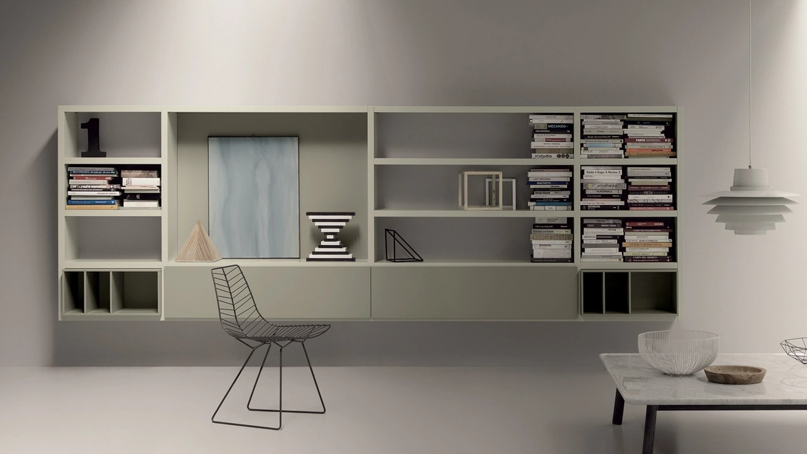 Libreria sospesa in laccato opaco All Day 02 di Md House
