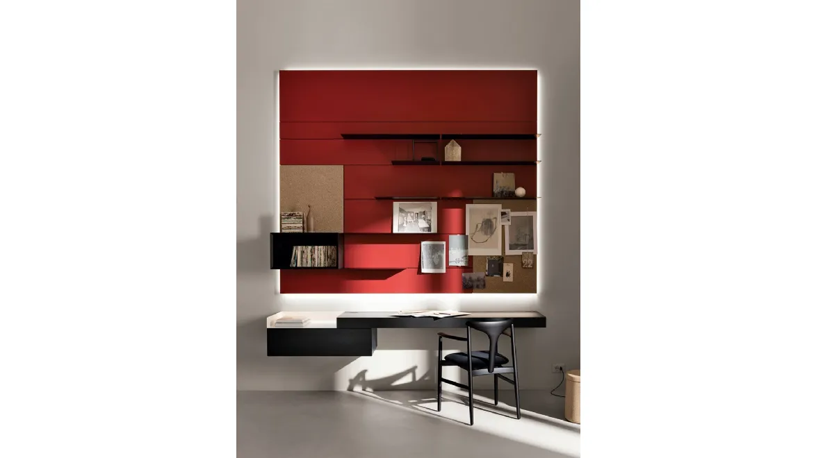 Libreria Avenue Boiserie 02 con mensole in metallo di Md House