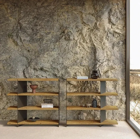 Libreria Graft Metal in legno e metallo di Nature Design