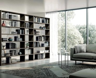 Libreria bifacciale divisoria Vega Day Maxi in melaminico di Spagnol Mobili