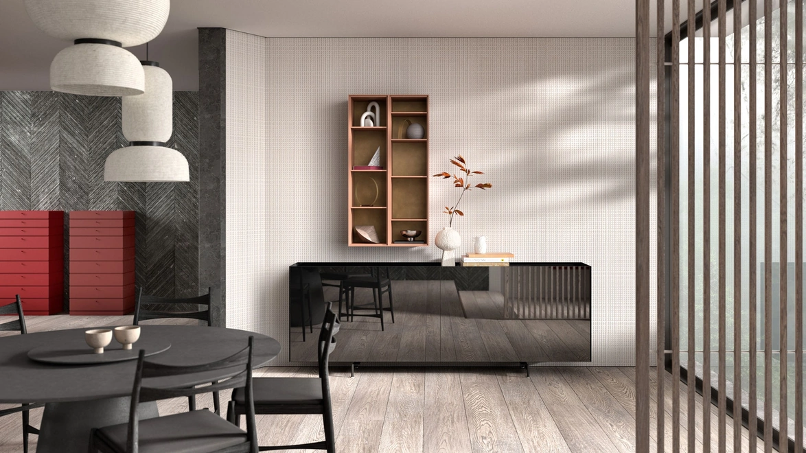 Madia Atelier finitura Stopsol Glass di Capo d'Opera