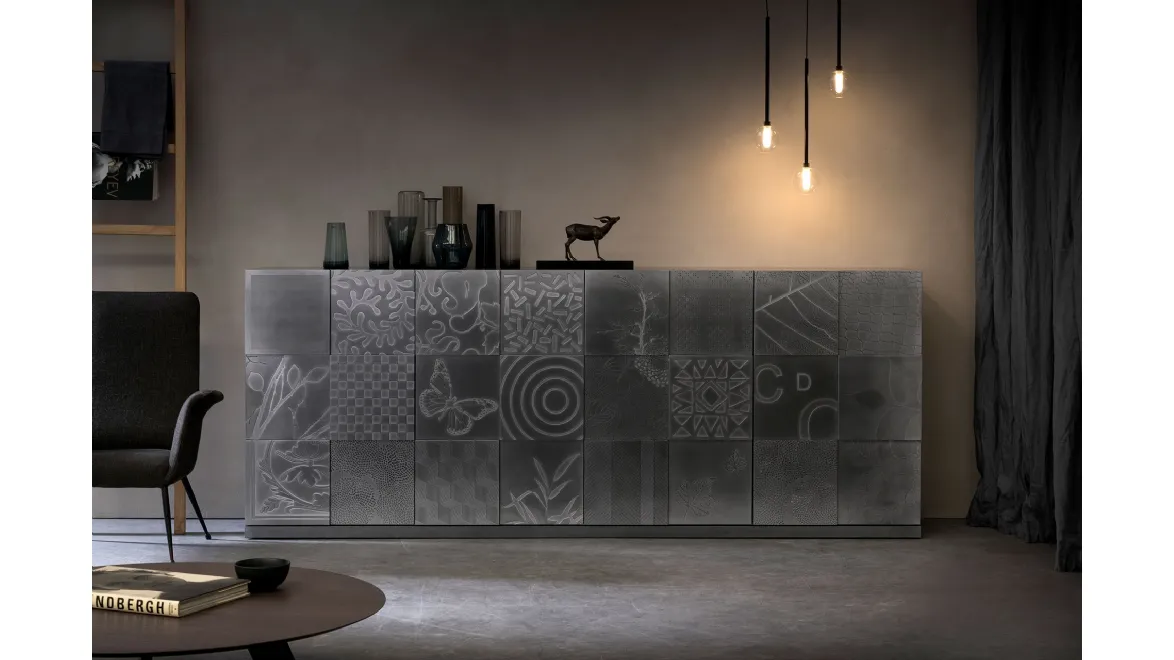 Madia Quadro finitura Toccaferro Resin Patchwork 3D di Capo d'Opera