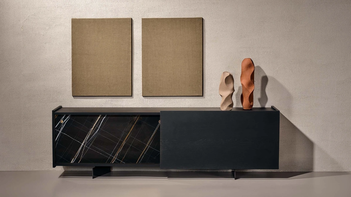 Madia Duefacce in ceramica e legno di Nature Design