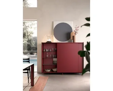 Madia Alta Flyer in laccato opaco Bordeaux di Capo d'Opera