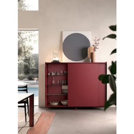 Madia Alta Flyer in laccato opaco Bordeaux di Capo d'Opera