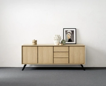 Madia Nook in rovere 3 ante 3 cassetti di Alta Corte