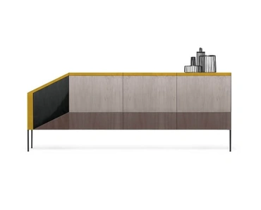 Madia in MDF placcato legno di design Ritratti di Mogg