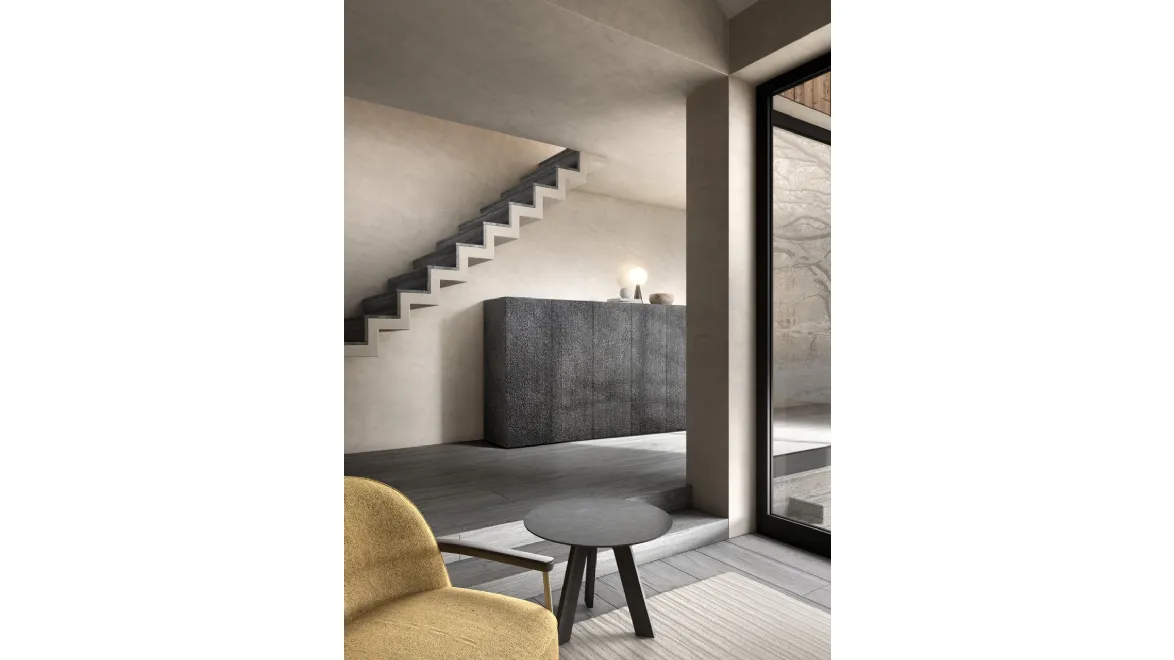 Madia monolitica Zurich finitura Stone Resin di Capo d'Opera