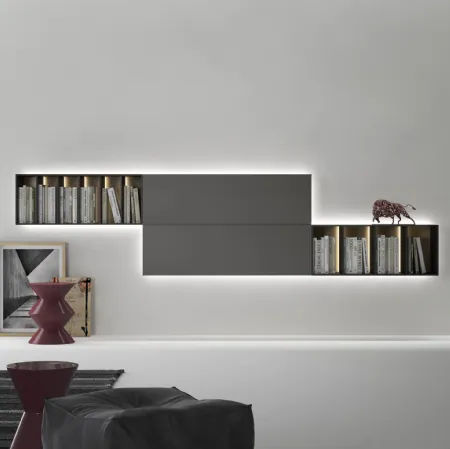 Mobile sospeso Madia con libreria di Caccaro