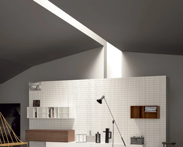 Parete Attrezzata in laccato opaco e noce All Day 04 di Md House