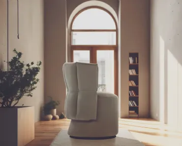 Poltroncina di design in pelle Madame G di Calia