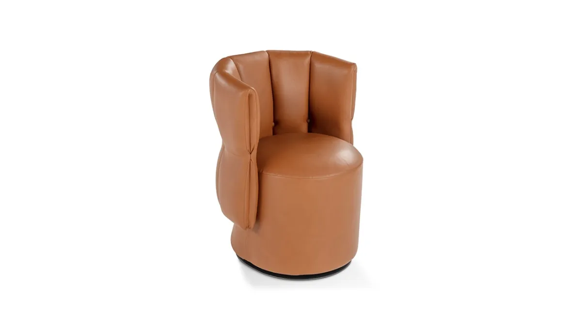 Poltroncina di design in pelle Madame G di Calia