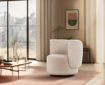 Poltroncina Milla in tessuto di Calia