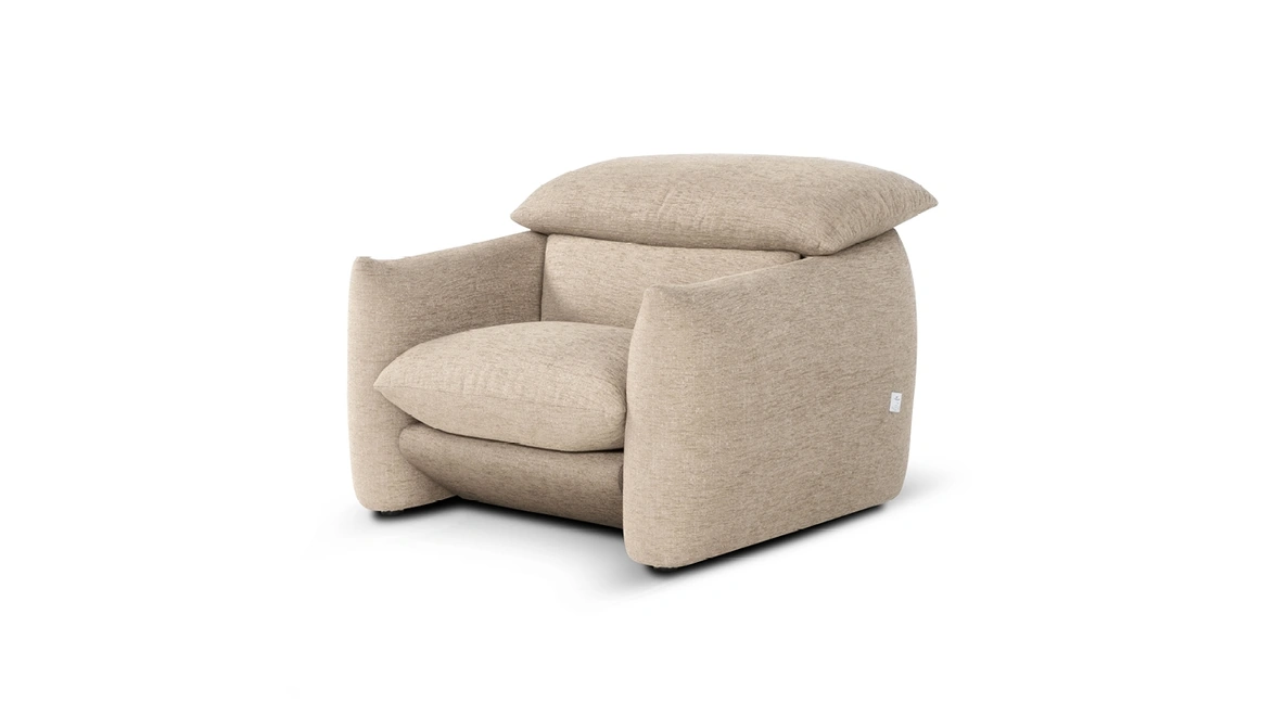 Poltrona in tessuto imbottito Choco Magic di Calia