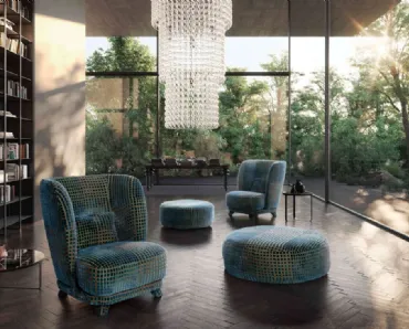 Poltrona moderna Criss Cross di Valentini