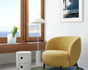 Poltroncina in tessuto Lunam di Kartell