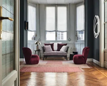 Poltroncina in velluto Loll 07 di Gervasoni