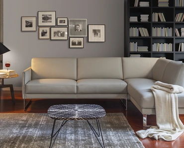 Divano angolare in pelle Cocò di Calia