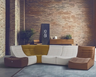 Divano relax in pelle Fox Trot di Calia