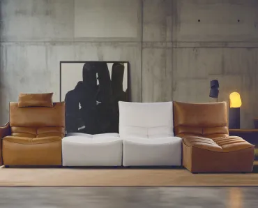 Divano relax in pelle Zip di Calia