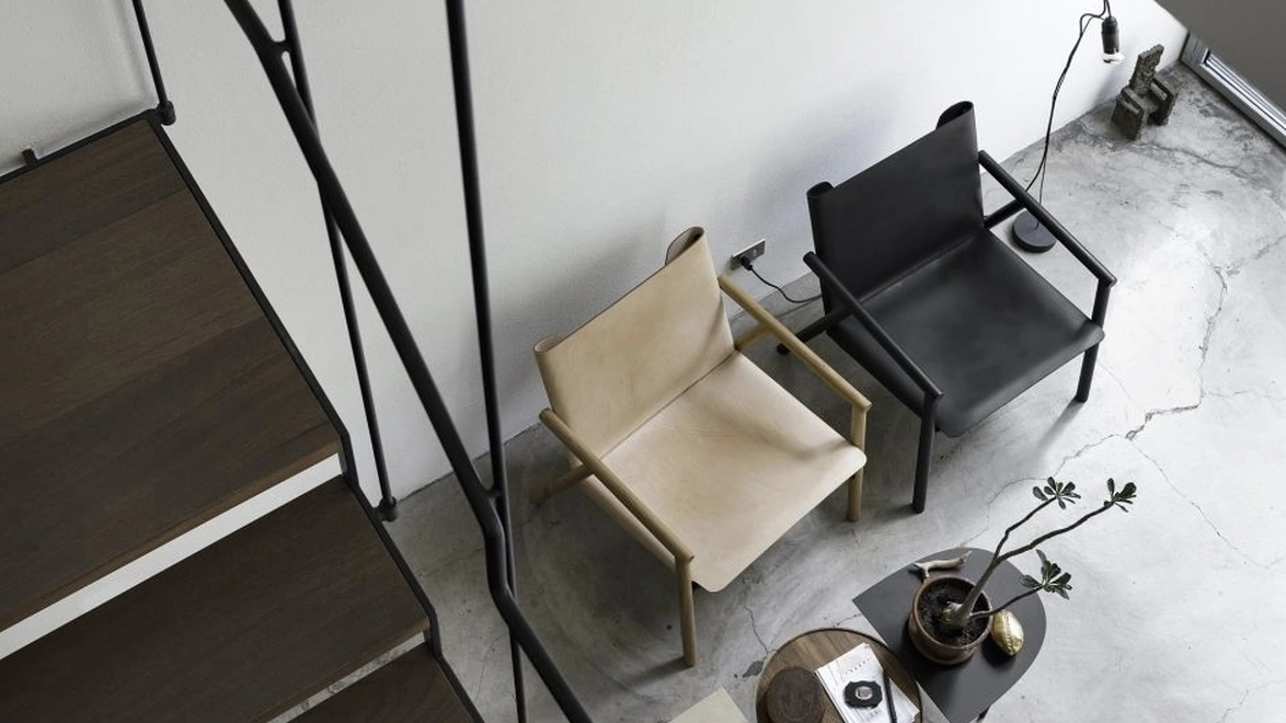 Sedia in cuoio 1085 Edition di Kristalia