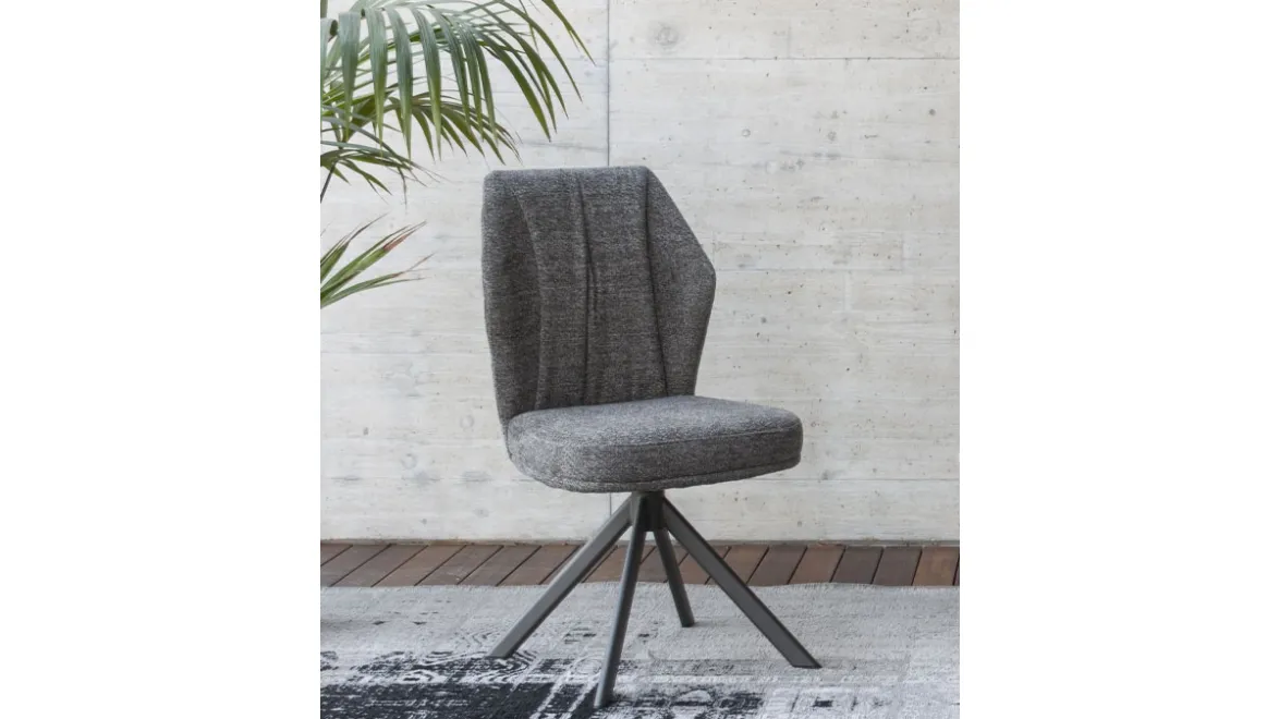 Sedia Mirabel in tessuto imbottito di Altacom