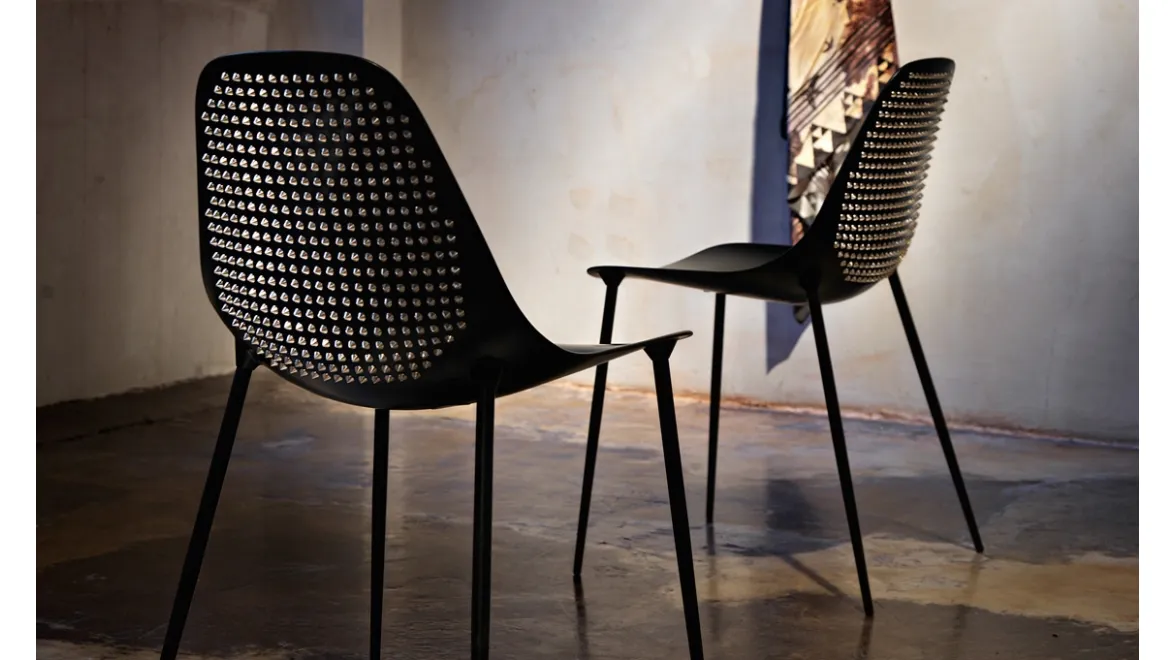 Sedia in metallo verniciato Mammamia Punk di Opinion Ciatti