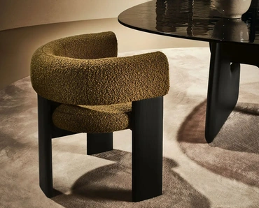 Sedia Trine Armchair in tessuto imbottito di Nature Design