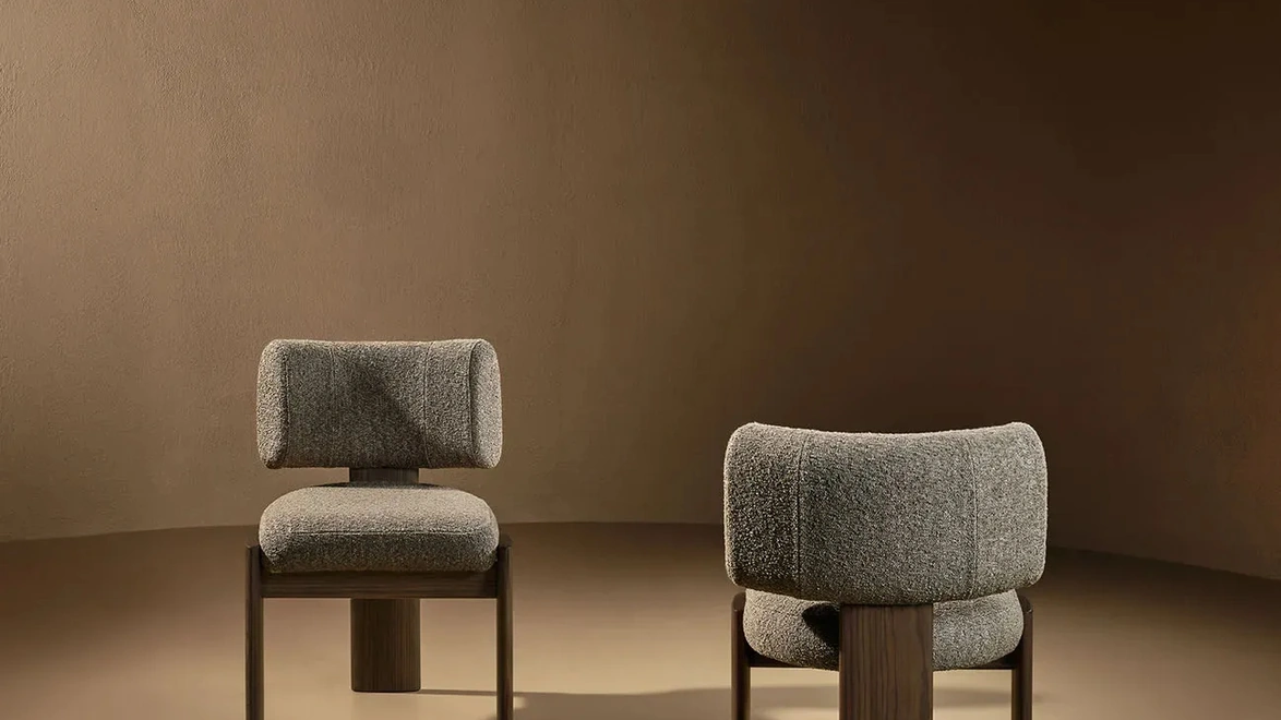 Sedia Trine in tessuto imbottito di Nature Design