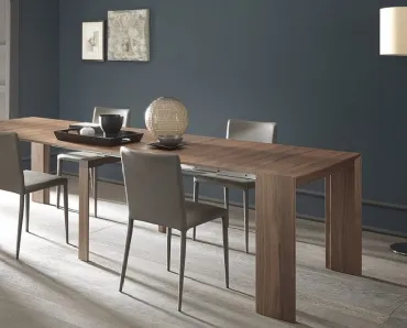 Tavolo Consolle allungabile con meccanismo telescopico David in legno di Altacom