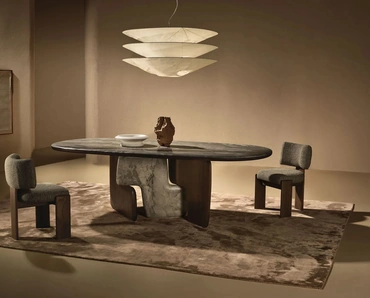 Tavolo Balance in marmo e legno di Nature Design